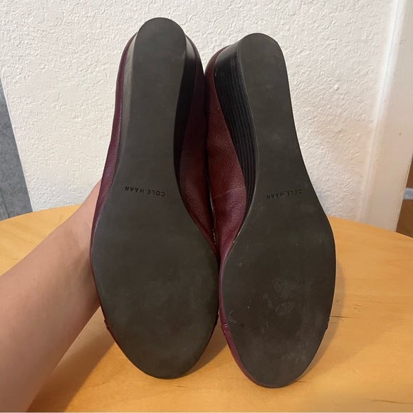 Cole Haan Tali Wedges Burgundy Size 8 - Picture 7 of 12